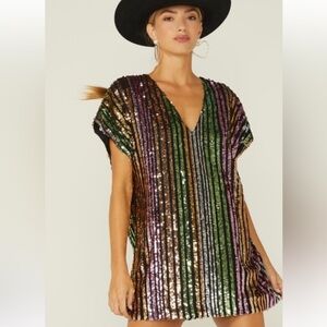 By Together Multicolor Sequin Dress